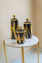 Load image into Gallery viewer, Black and Gold Candy jars
