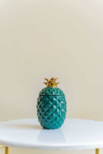 Pineapple Candy Jar Green