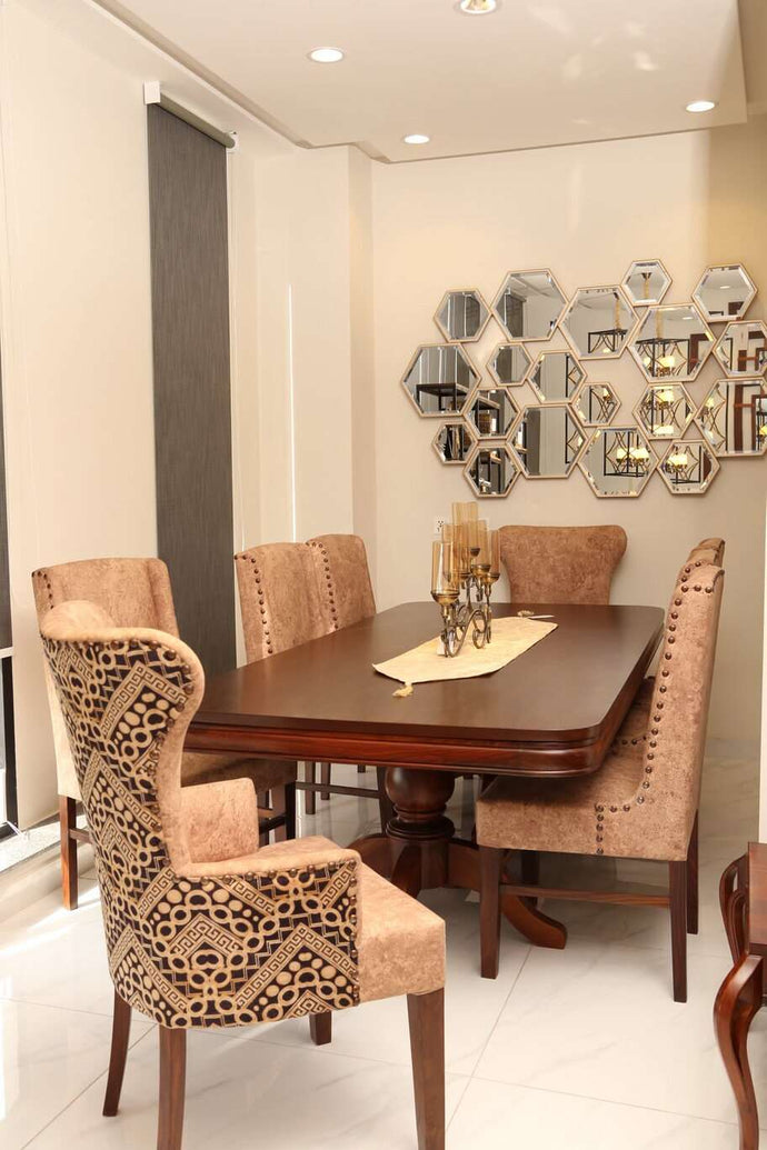 Dining Set Mat with 8 Chairs