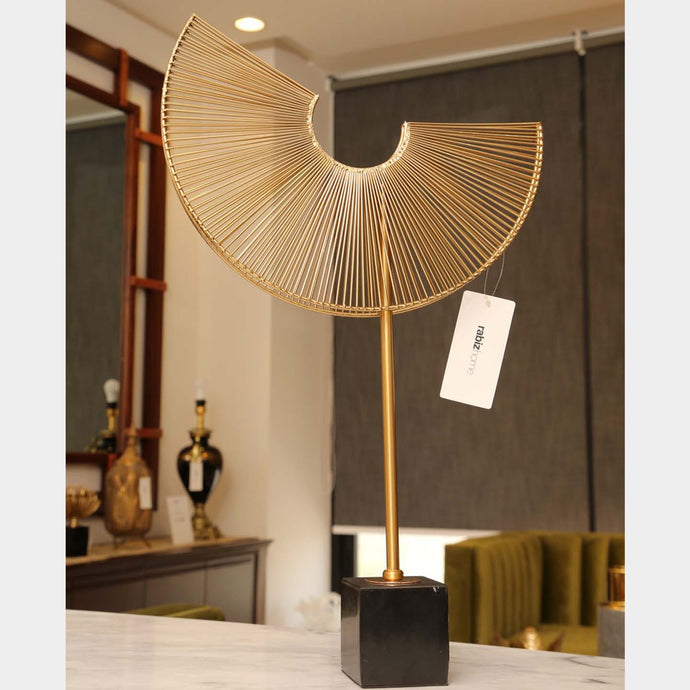 Metal Fan with Marble Base