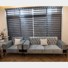 Load image into Gallery viewer, Tufted Grey Sofa ( 7 seater)
